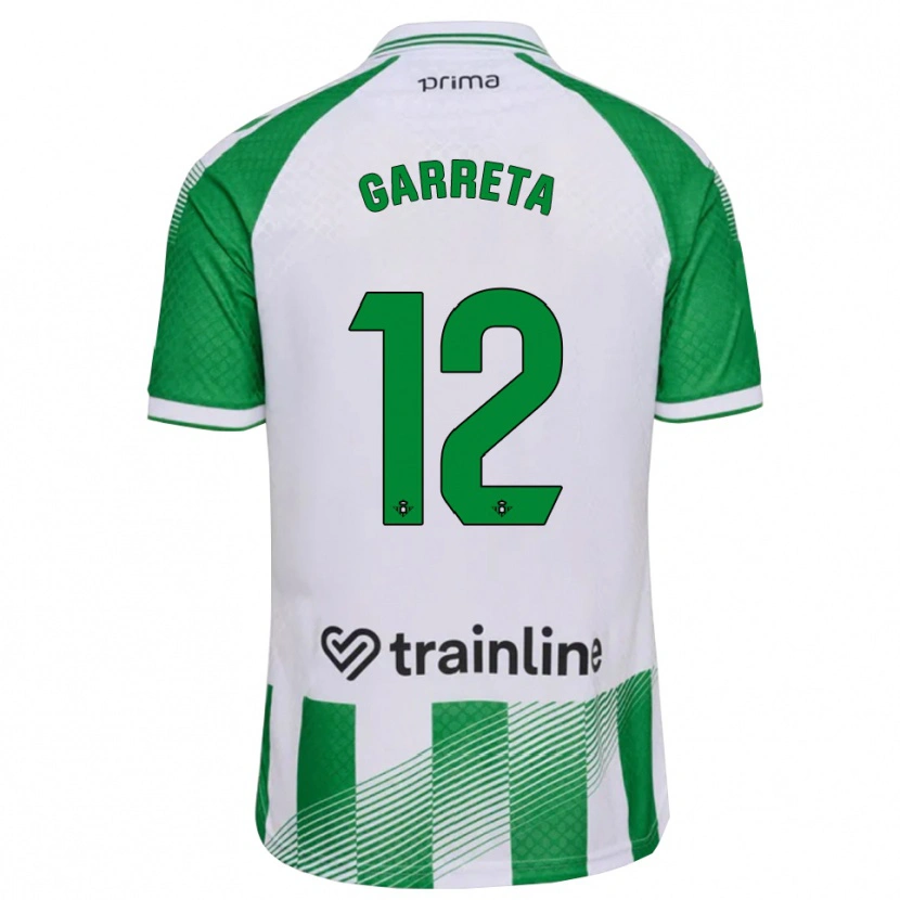 Danxen Hombre Camiseta Félix Garreta #12 Verde Claro Negro Blanco 1ª Equipación 2026/27 La Camisa