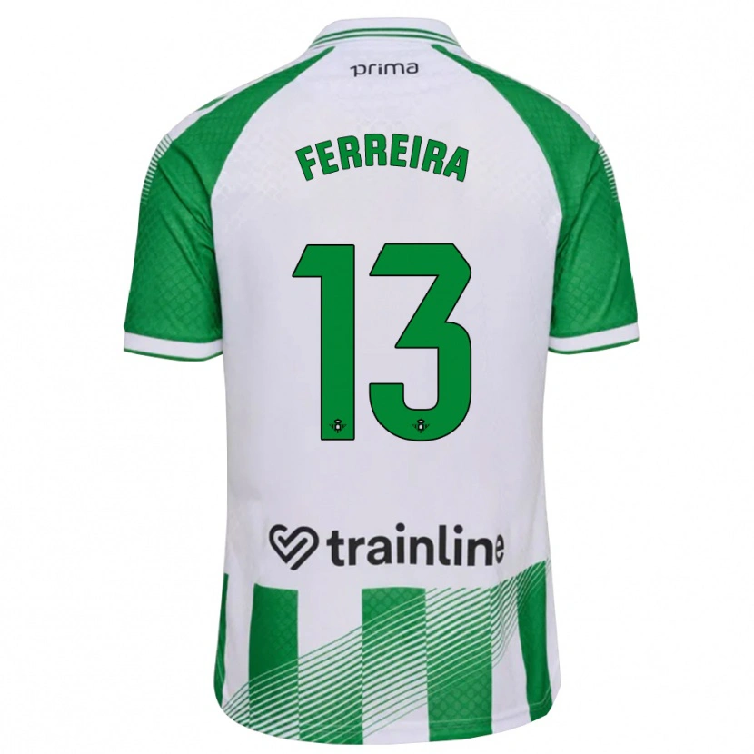 Danxen Hombre Camiseta Kilian Ferreira #13 Verde Claro Negro Blanco 1ª Equipación 2026/27 La Camisa