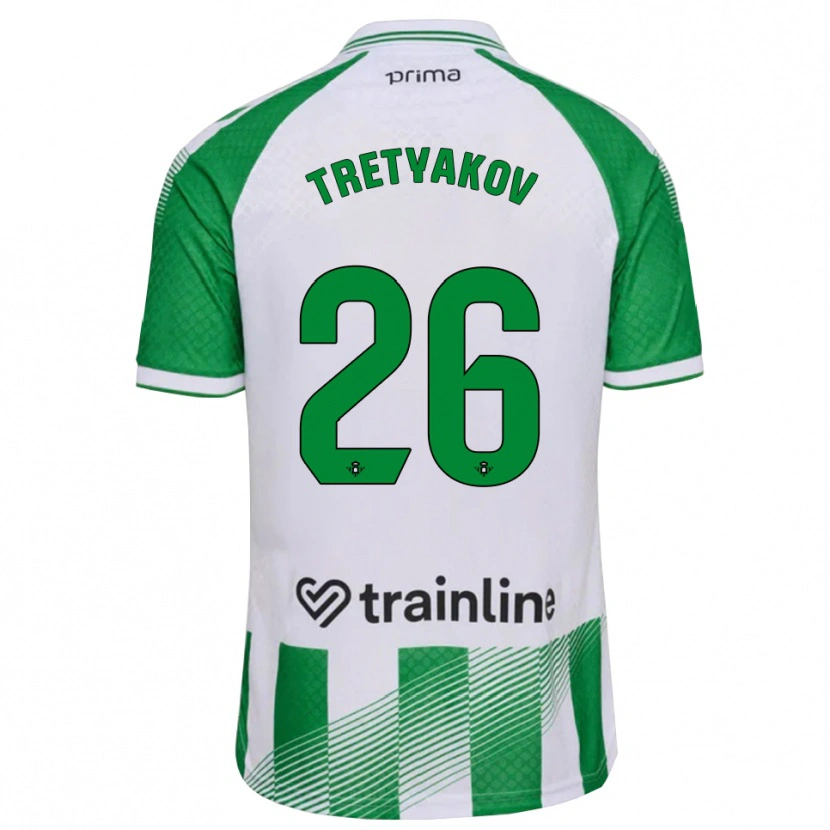 Danxen Hombre Camiseta Ivan Tretyakov #26 Verde Claro Negro Blanco 1ª Equipación 2026/27 La Camisa