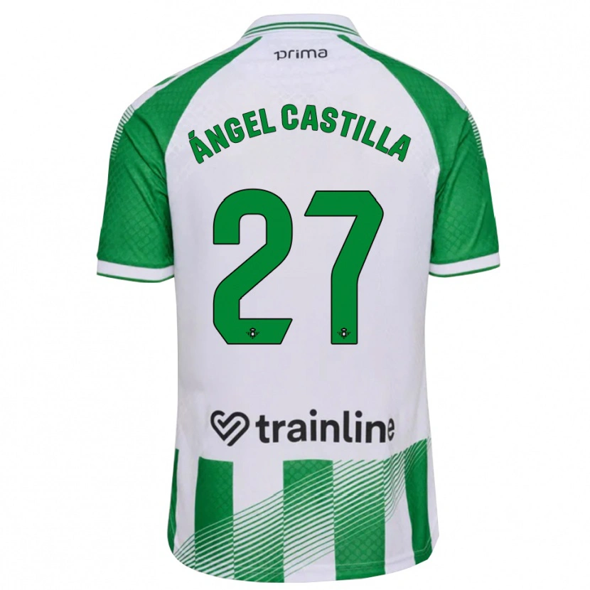 Danxen Hombre Camiseta Miguel Ángel Castilla #27 Verde Claro Negro Blanco 1ª Equipación 2026/27 La Camisa