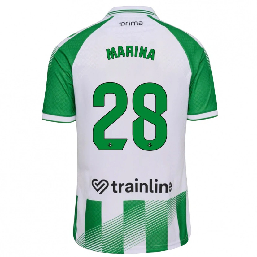 Danxen Hombre Camiseta Marina Sánchez #28 Verde Claro Negro Blanco 1ª Equipación 2026/27 La Camisa