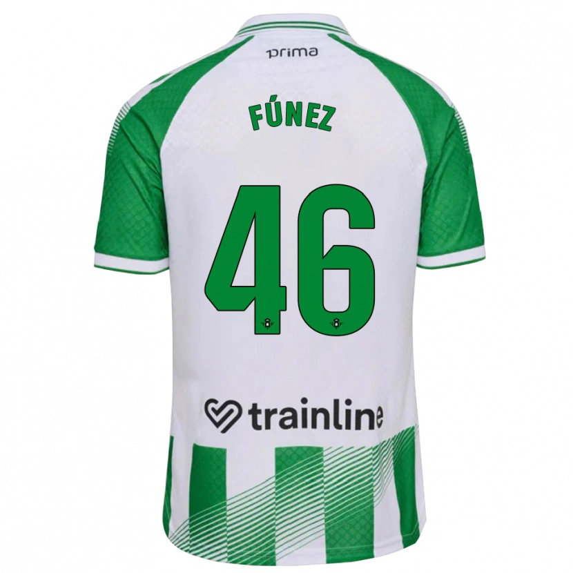 Danxen Hombre Camiseta Rica Fúnez #46 Verde Claro Negro Blanco 1ª Equipación 2026/27 La Camisa