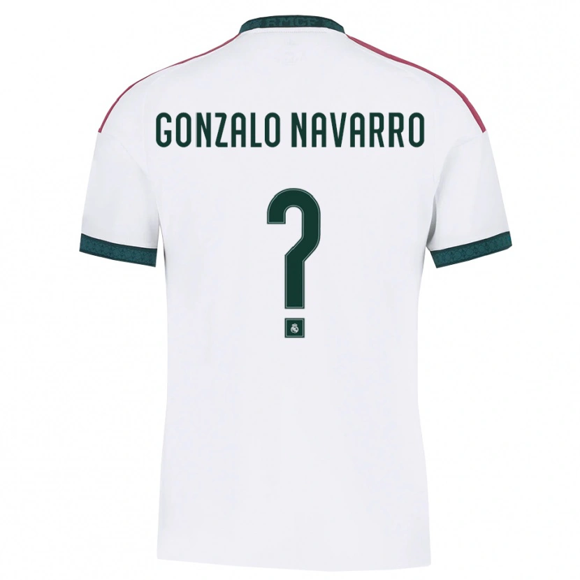 Danxen Hombre Camiseta Gonzalo Navarro #0 Verde Oscuro Blanco Rojo 1ª Equipación 2026/27 La Camisa