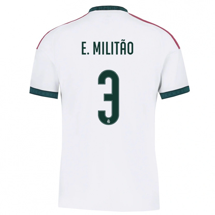 Danxen Hombre Camiseta Éder Militão #3 Verde Oscuro Blanco Rojo 1ª Equipación 2026/27 La Camisa
