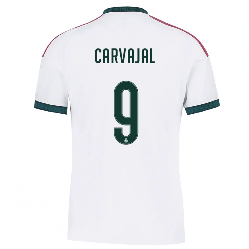 Danxen Hombre Camiseta Ángel Carvajal #9 Verde Oscuro Blanco Rojo 1ª Equipación 2026/27 La Camisa