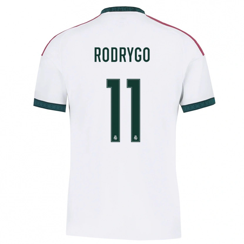 Danxen Hombre Camiseta Rodrygo Silva De Goes #11 Verde Oscuro Blanco Rojo 1ª Equipación 2026/27 La Camisa