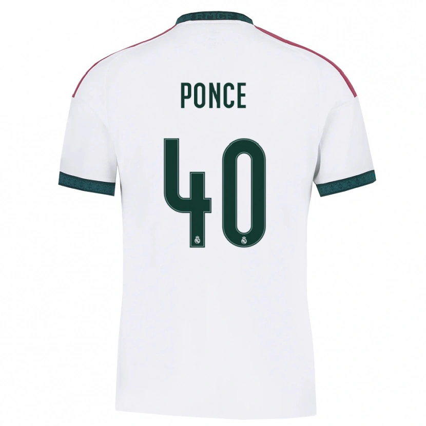 Danxen Hombre Camiseta Guille Ponce #40 Verde Oscuro Blanco Rojo 1ª Equipación 2026/27 La Camisa