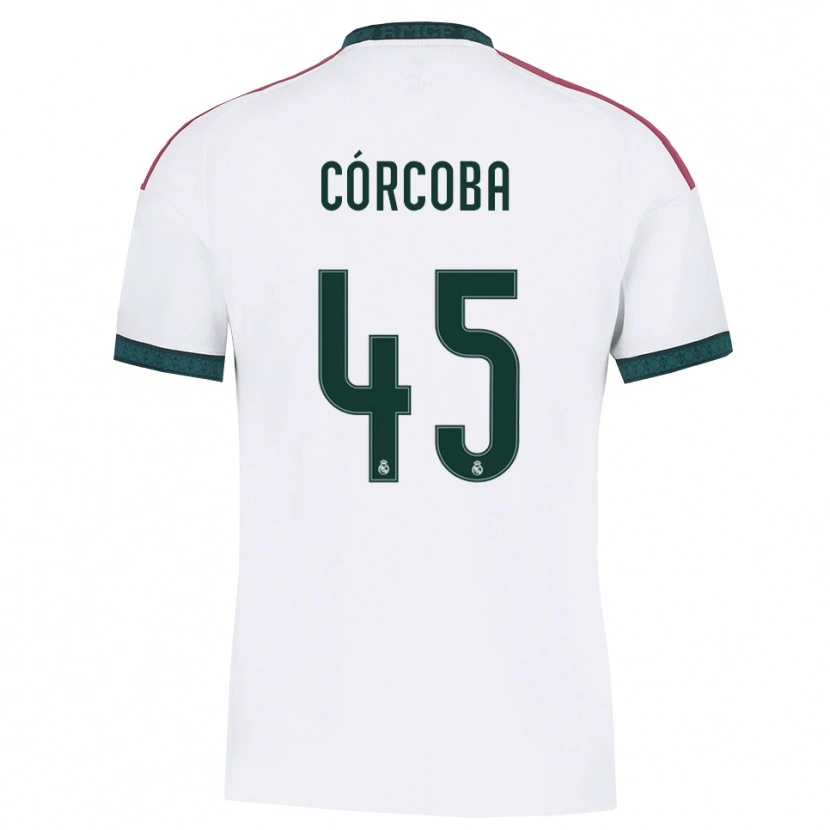 Danxen Hombre Camiseta Andrés Córcoba #45 Verde Oscuro Blanco Rojo 1ª Equipación 2026/27 La Camisa