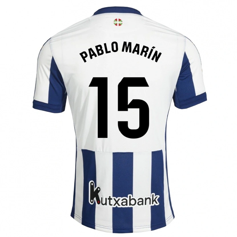 Danxen Hombre Camiseta Pablo Marín #15 Azul Marino Blanco Dorado 1ª Equipación 2026/27 La Camisa
