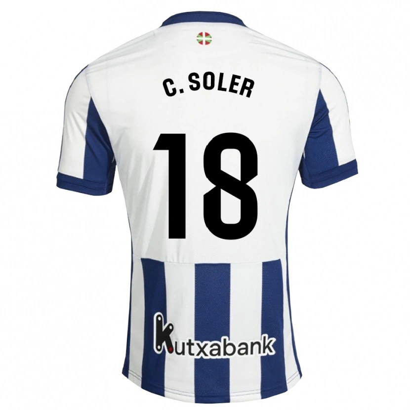 Danxen Hombre Camiseta Carlos Soler #18 Azul Marino Blanco Dorado 1ª Equipación 2026/27 La Camisa