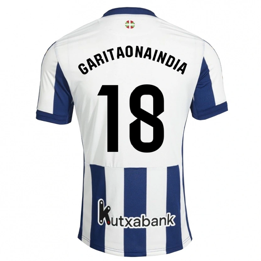 Danxen Hombre Camiseta Hodei Garitaonaindia #18 Azul Marino Blanco Dorado 1ª Equipación 2026/27 La Camisa