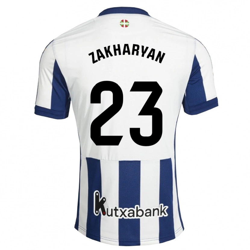 Danxen Hombre Camiseta Arsen Zakharyan #23 Azul Marino Blanco Dorado 1ª Equipación 2026/27 La Camisa