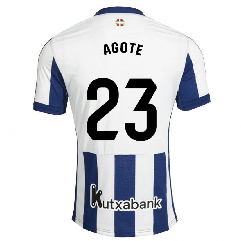 Danxen Hombre Camiseta Unax Agote #23 Azul Marino Blanco Dorado 1ª Equipación 2026/27 La Camisa