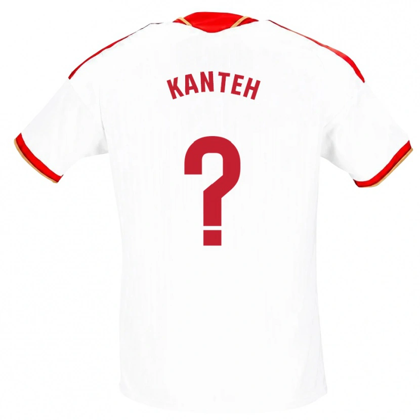 Danxen Hombre Camiseta Fatou Kanteh #0 Blanco Rojo 1ª Equipación 2026/27 La Camisa