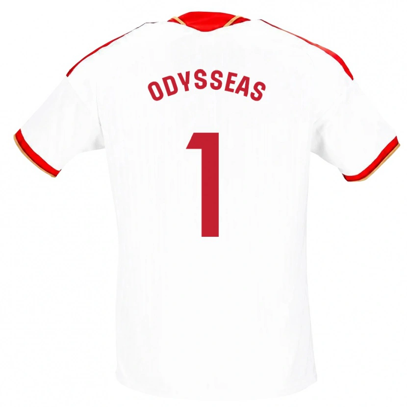 Danxen Hombre Camiseta Odysseas Vlachodimos #1 Blanco Rojo 1ª Equipación 2026/27 La Camisa