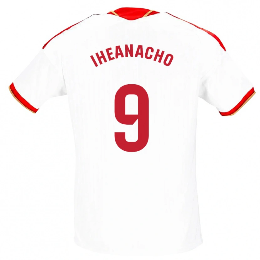 Danxen Hombre Camiseta Kelechi Iheanacho #9 Blanco Rojo 1ª Equipación 2026/27 La Camisa
