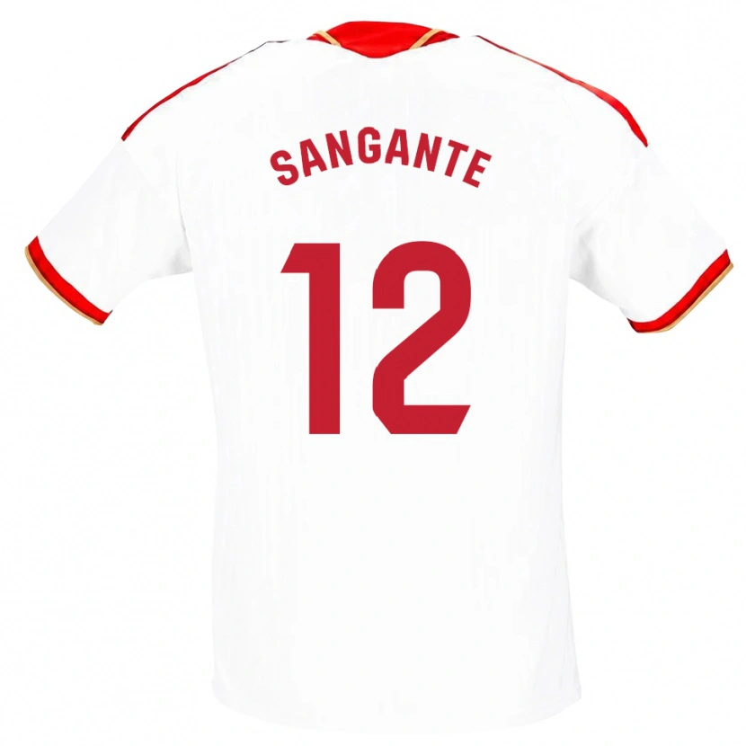 Danxen Hombre Camiseta Arouna Sangante #12 Blanco Rojo 1ª Equipación 2026/27 La Camisa