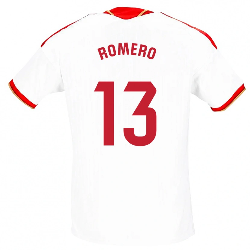 Danxen Hombre Camiseta Rafael Romero #13 Blanco Rojo 1ª Equipación 2026/27 La Camisa