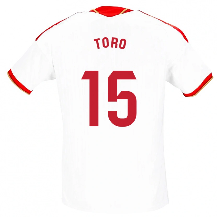 Danxen Hombre Camiseta Juanan Toro #15 Blanco Rojo 1ª Equipación 2026/27 La Camisa