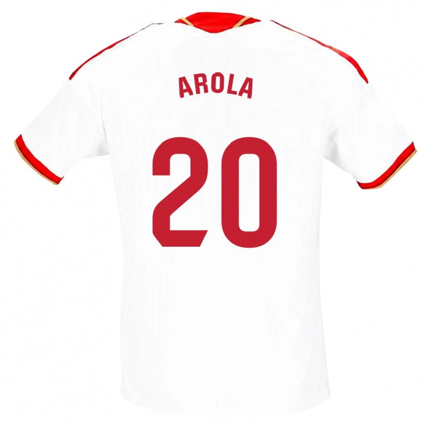 Danxen Hombre Camiseta Arola Aparicio Gili #20 Blanco Rojo 1ª Equipación 2026/27 La Camisa