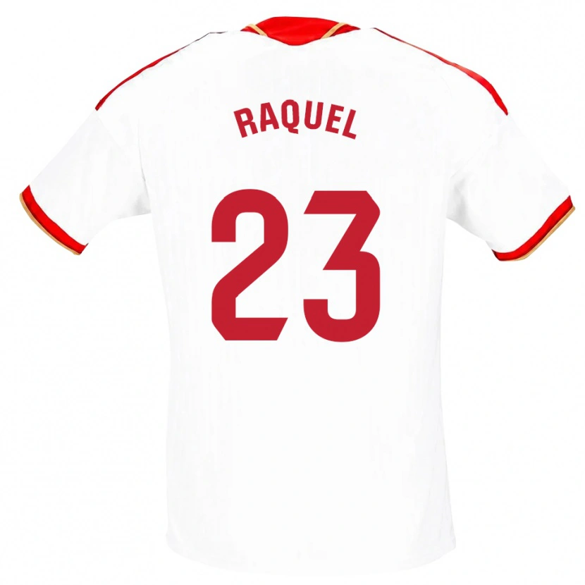 Danxen Hombre Camiseta Raquel Morcillo #23 Blanco Rojo 1ª Equipación 2026/27 La Camisa