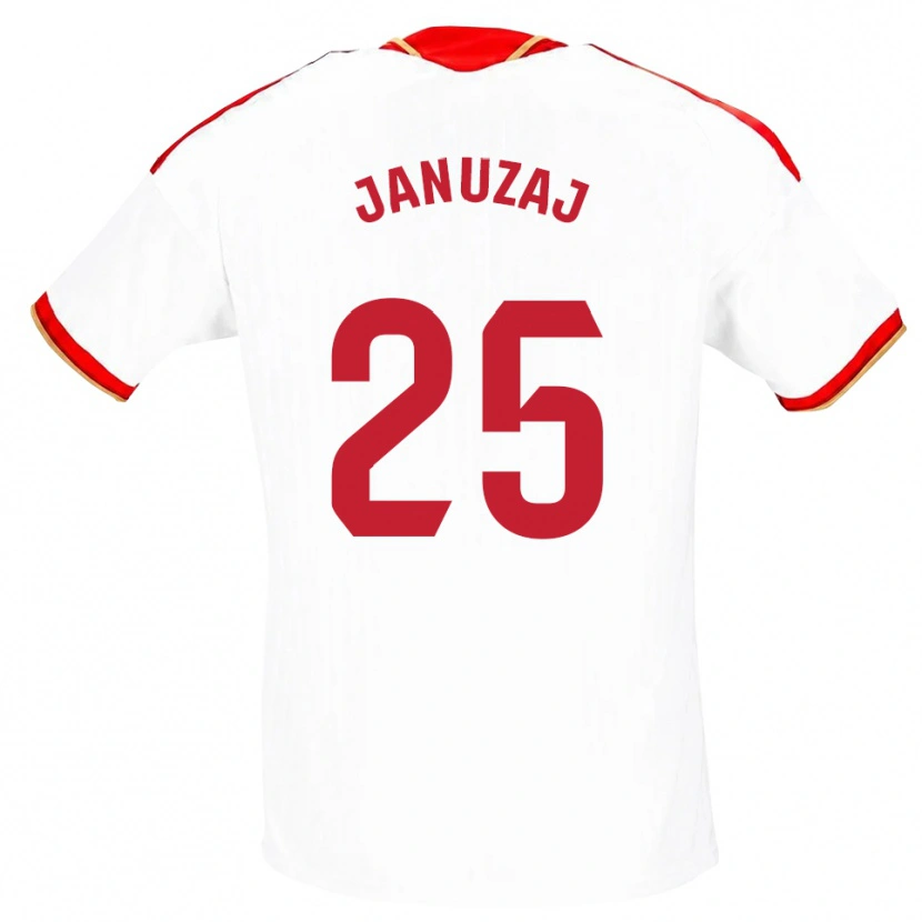 Danxen Hombre Camiseta Adnan Januzaj #25 Blanco Rojo 1ª Equipación 2026/27 La Camisa