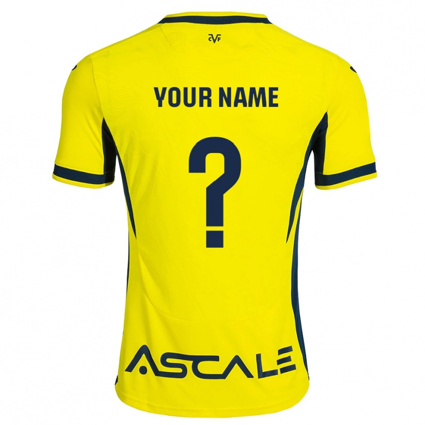Danxen Hombre Camiseta Su Nombre #0 Amarillo Negro Rojo 1ª Equipación 2026/27 La Camisa