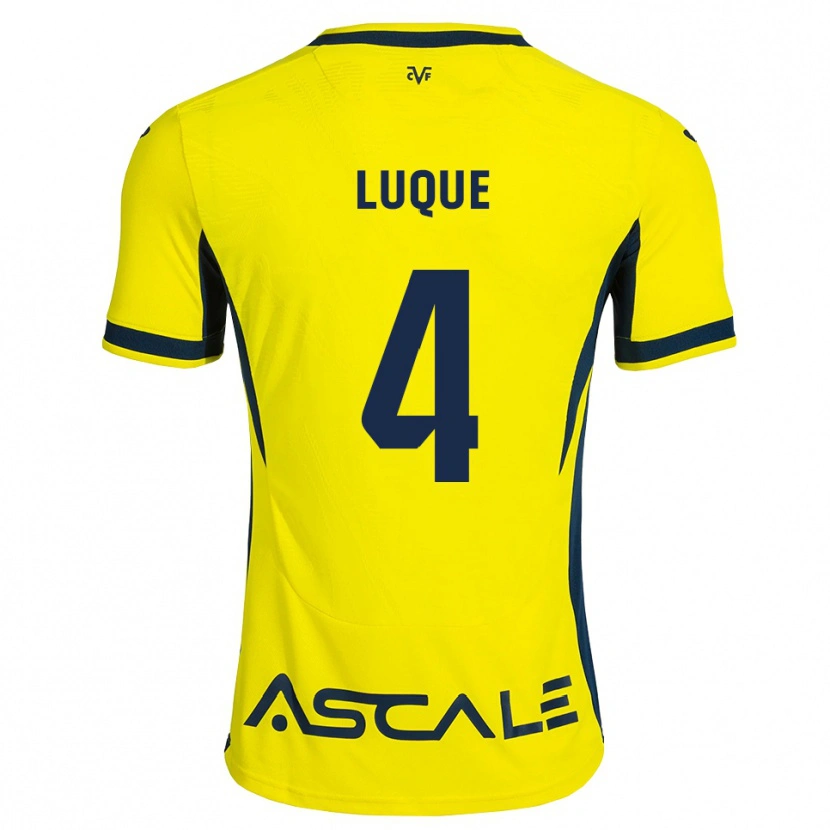 Danxen Hombre Camiseta Pedro Luque #4 Amarillo Negro Rojo 1ª Equipación 2026/27 La Camisa