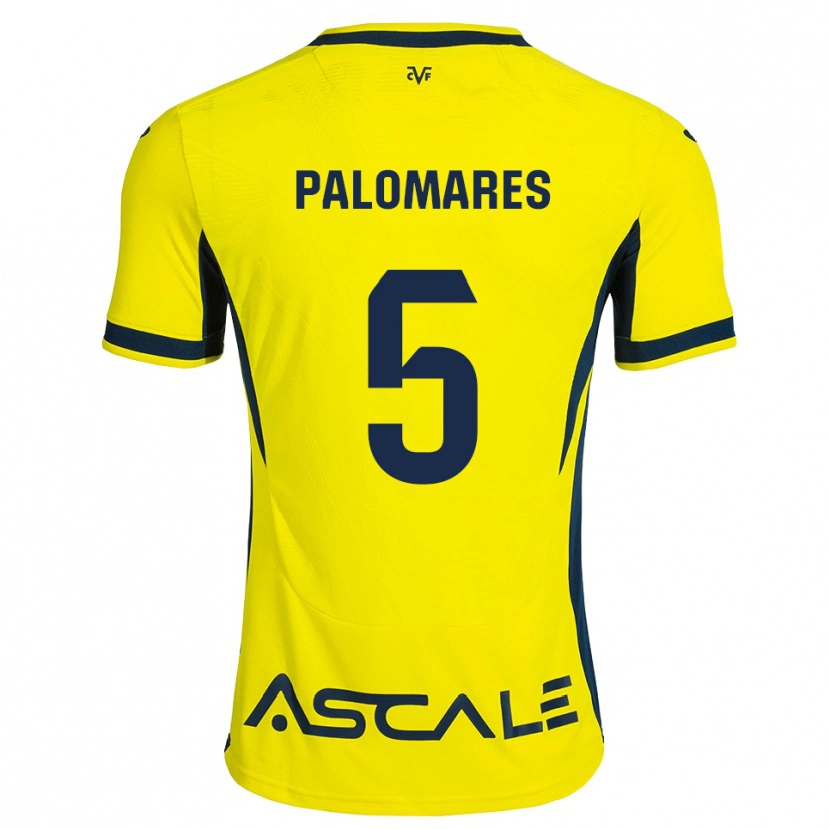 Danxen Hombre Camiseta Alejandro Palomares #5 Amarillo Negro Rojo 1ª Equipación 2026/27 La Camisa