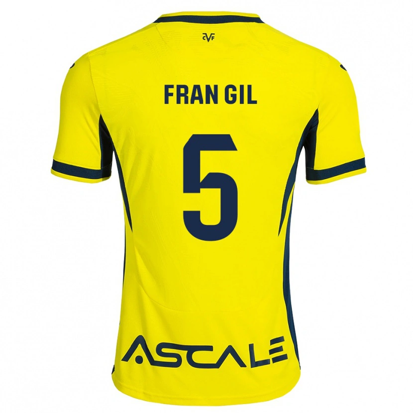Danxen Hombre Camiseta Fran Gil #5 Amarillo Negro Rojo 1ª Equipación 2026/27 La Camisa