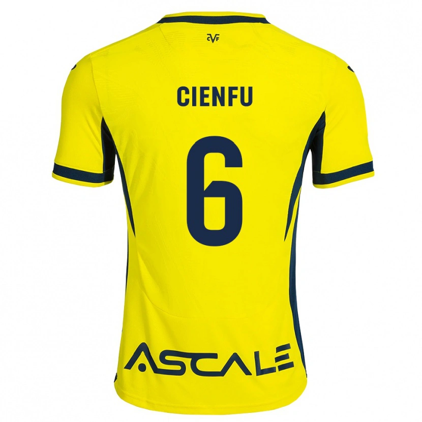 Danxen Hombre Camiseta María Cienfuegos Baragaño #6 Amarillo Negro Rojo 1ª Equipación 2026/27 La Camisa