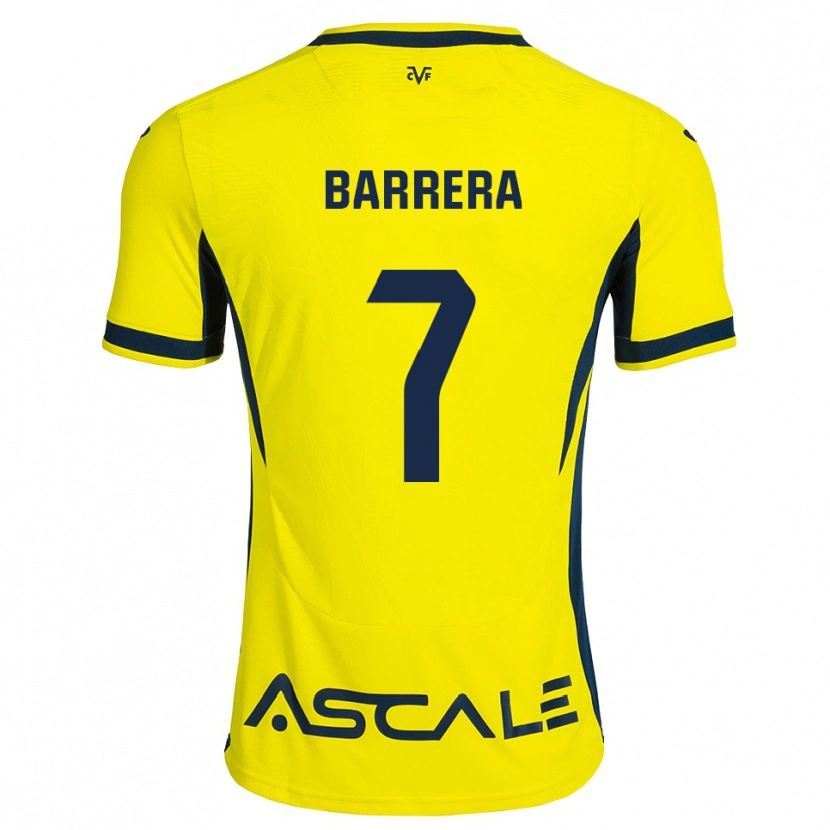 Danxen Hombre Camiseta Sergio Barrera #7 Amarillo Negro Rojo 1ª Equipación 2026/27 La Camisa