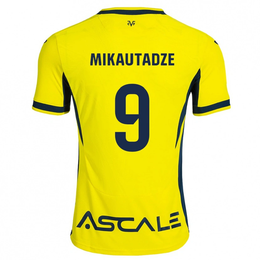 Danxen Hombre Camiseta Georges Mikautadze #9 Amarillo Negro Rojo 1ª Equipación 2026/27 La Camisa