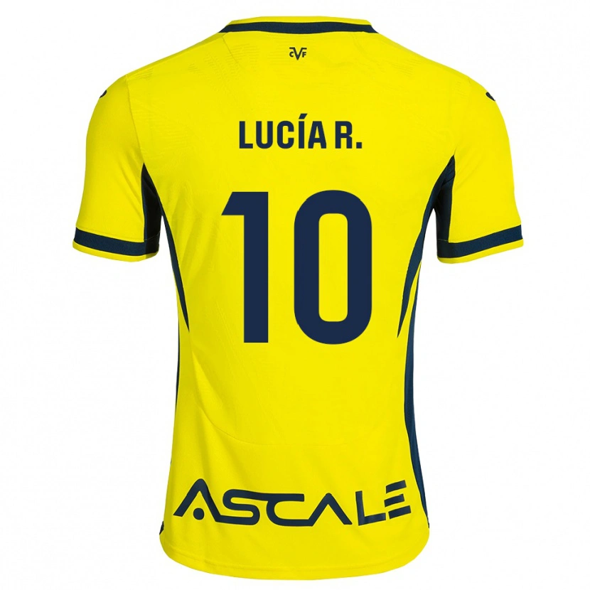 Danxen Hombre Camiseta Lucía Romero #10 Amarillo Negro Rojo 1ª Equipación 2026/27 La Camisa