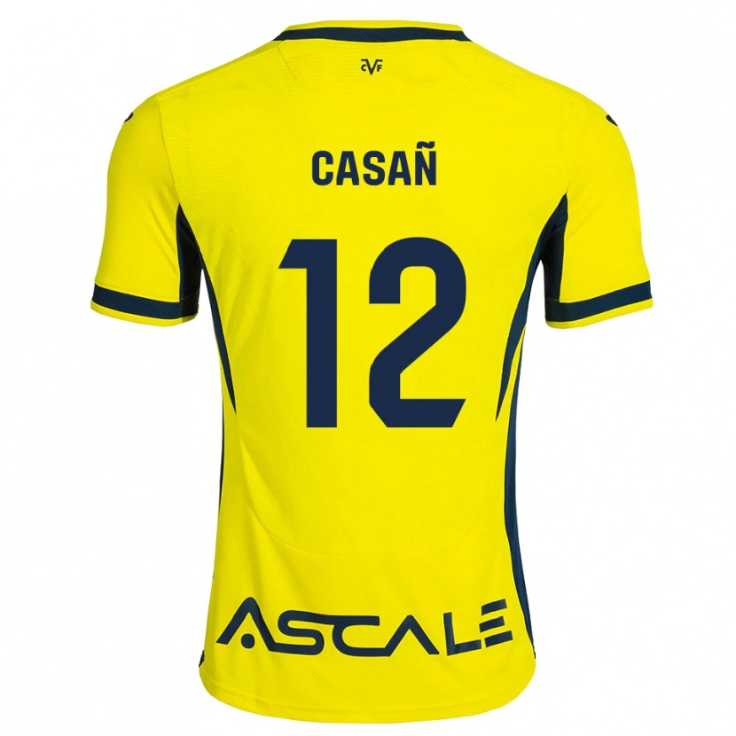 Danxen Hombre Camiseta Jorge Casañ #12 Amarillo Negro Rojo 1ª Equipación 2026/27 La Camisa