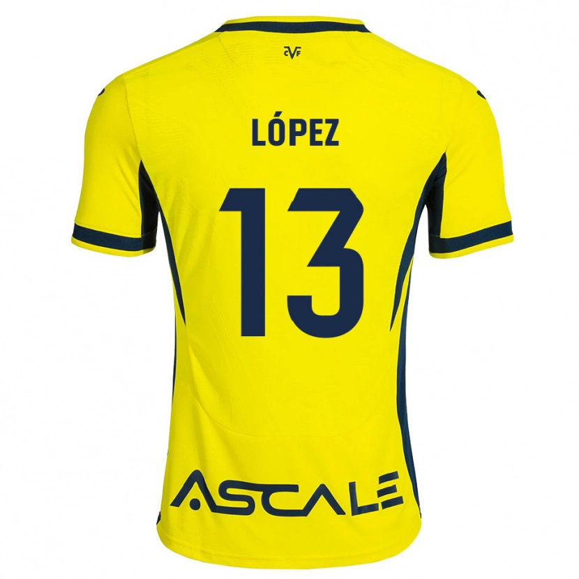 Danxen Hombre Camiseta Carlos López #13 Amarillo Negro Rojo 1ª Equipación 2026/27 La Camisa