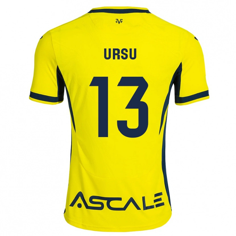 Danxen Hombre Camiseta Eduard Ursu #13 Amarillo Negro Rojo 1ª Equipación 2026/27 La Camisa
