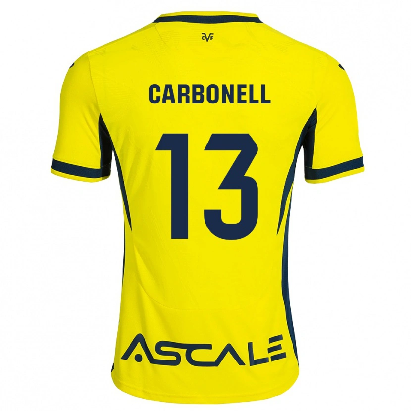 Danxen Hombre Camiseta Carmen Carbonell #13 Amarillo Negro Rojo 1ª Equipación 2026/27 La Camisa