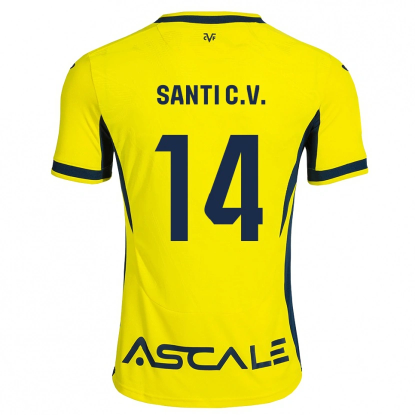 Danxen Hombre Camiseta Santi Comesaña #14 Amarillo Negro Rojo 1ª Equipación 2026/27 La Camisa