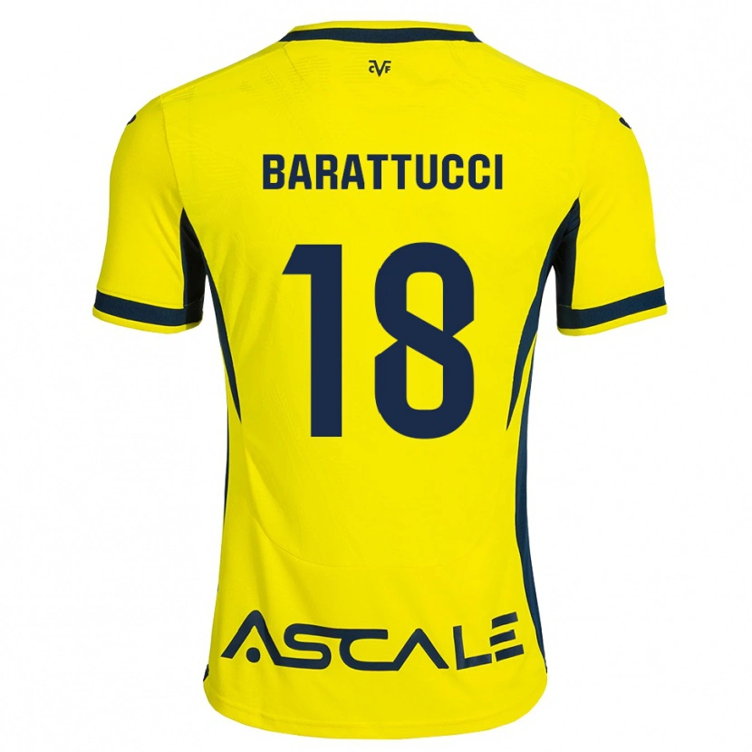 Danxen Hombre Camiseta Nico Barattucci #18 Amarillo Negro Rojo 1ª Equipación 2026/27 La Camisa