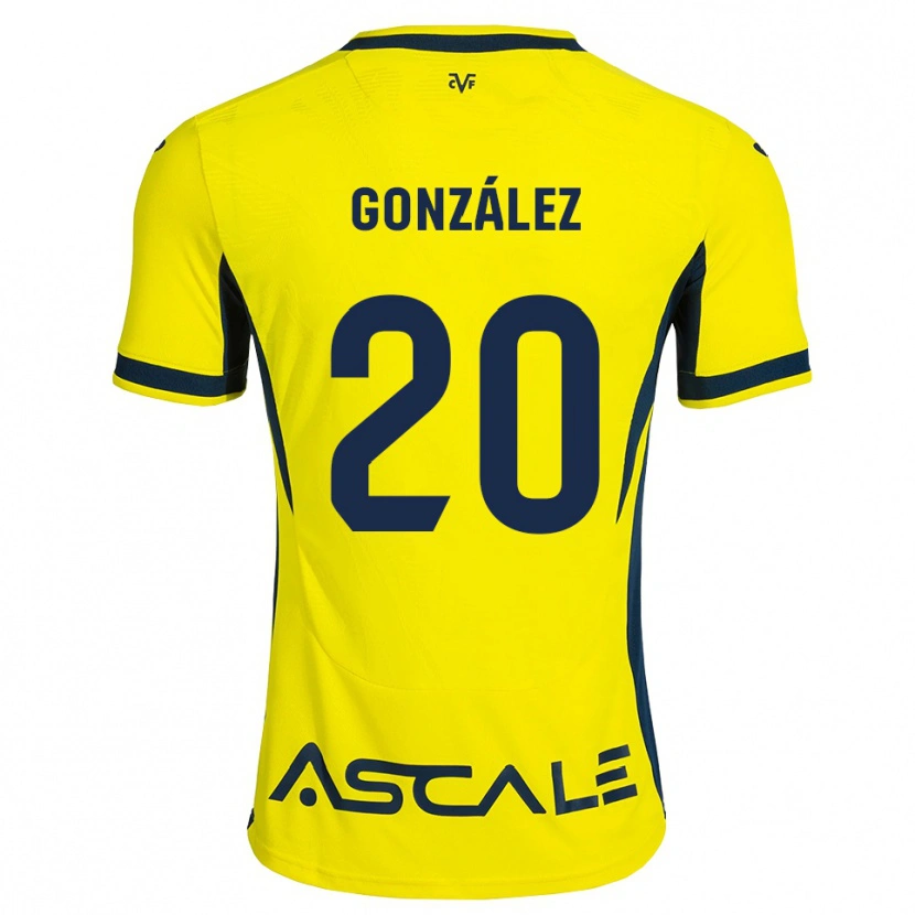 Danxen Hombre Camiseta Marcos González #20 Amarillo Negro Rojo 1ª Equipación 2026/27 La Camisa
