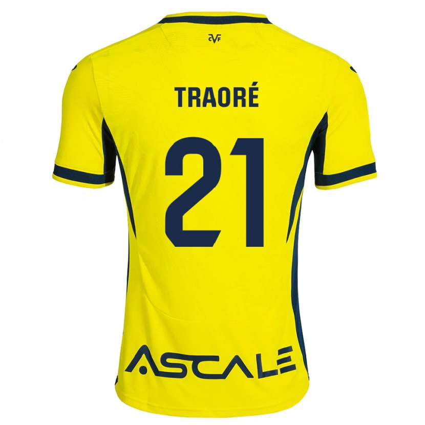 Danxen Hombre Camiseta Moussa Traoré #21 Amarillo Negro Rojo 1ª Equipación 2026/27 La Camisa