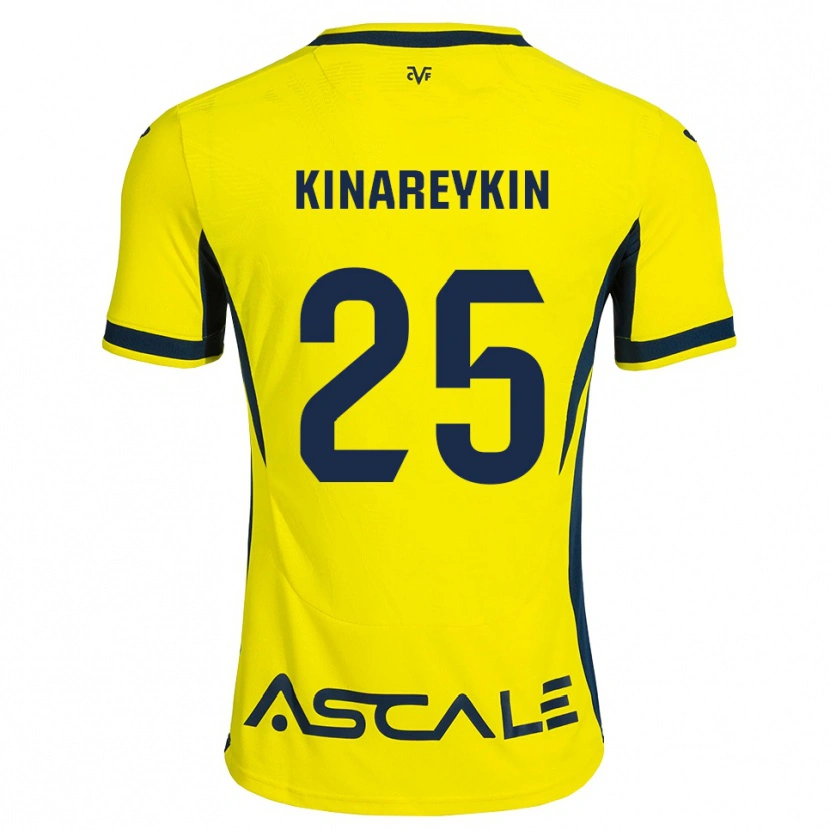 Danxen Hombre Camiseta Yakiv Kinareykin #25 Amarillo Negro Rojo 1ª Equipación 2026/27 La Camisa