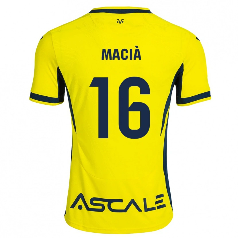 Danxen Hombre Camiseta Carlos Macià #16 Amarillo Negro Rojo 1ª Equipación 2026/27 La Camisa
