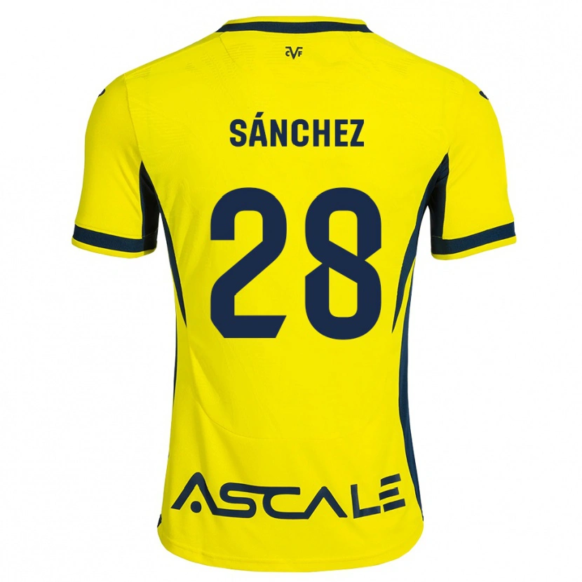Danxen Hombre Camiseta Edu Sánchez #28 Amarillo Negro Rojo 1ª Equipación 2026/27 La Camisa
