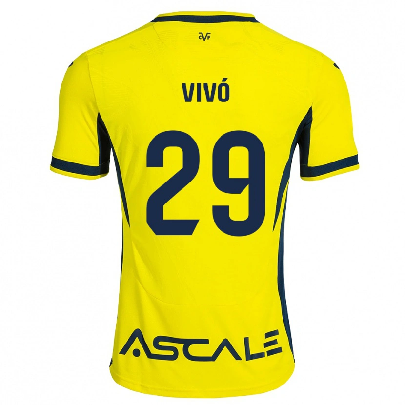 Danxen Hombre Camiseta Adrián Vivó #29 Amarillo Negro Rojo 1ª Equipación 2026/27 La Camisa