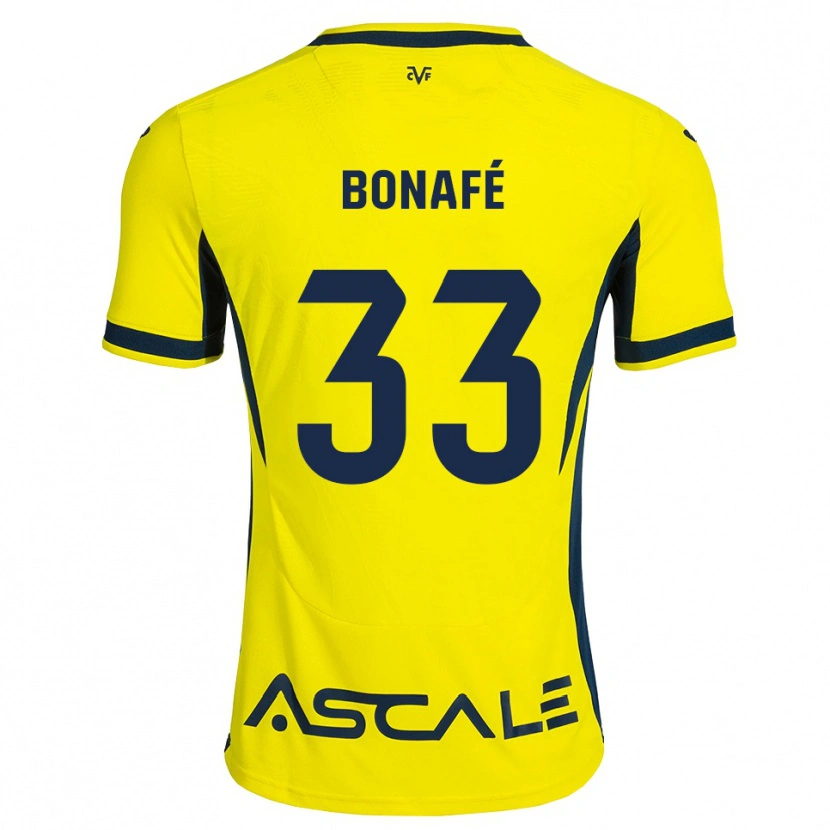 Danxen Hombre Camiseta César Bonafé #33 Amarillo Negro Rojo 1ª Equipación 2026/27 La Camisa