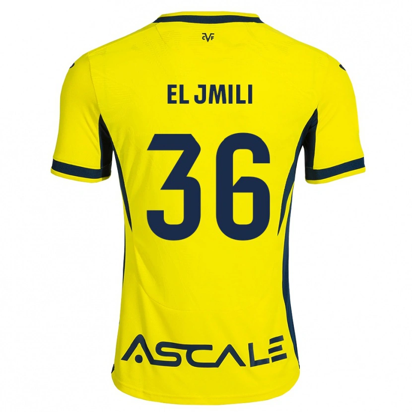 Danxen Hombre Camiseta Nizar El Jmili #36 Amarillo Negro Rojo 1ª Equipación 2026/27 La Camisa