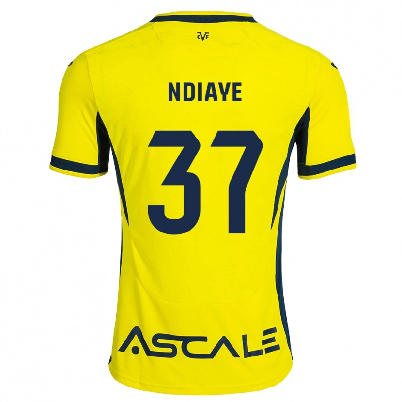 Danxen Hombre Camiseta Serigne Ndiaye #37 Amarillo Negro Rojo 1ª Equipación 2026/27 La Camisa