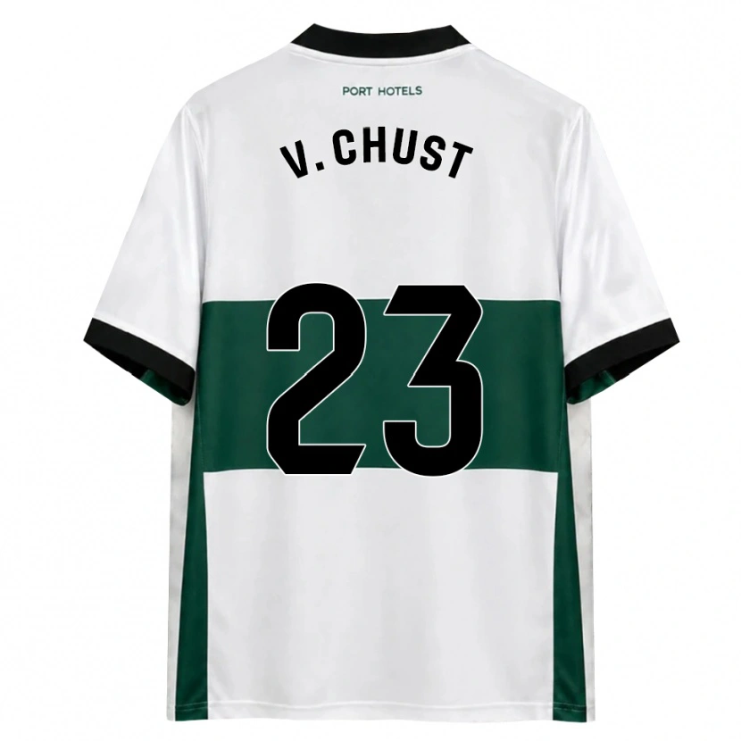 Danxen Hombre Camiseta Víctor Chust #23 Verde Blanco Rojo 1ª Equipación 2026/27 La Camisa